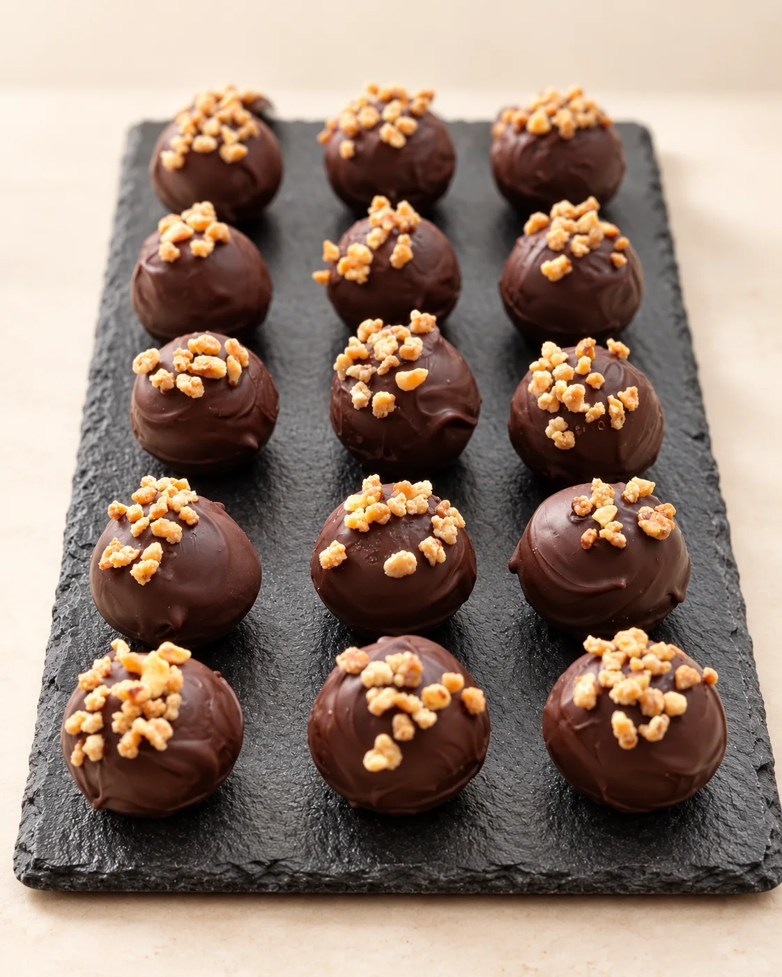 Pralinen mit Nussdekor
